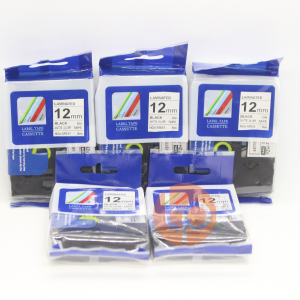 Combo 5 nhãn in HZe-M931, khổ rộng 12mm* dài 8m, chữ đen nền bạc