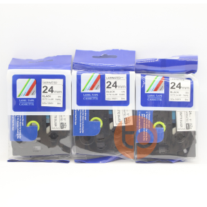 Combo 3 nhãn in HZe-M951, khổ rộng 24mm* dài 8m, chữ đen nền bạc