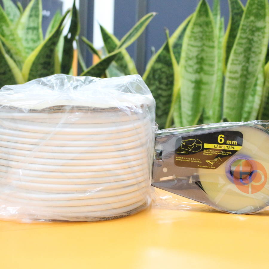 Combo băng nhãn Canon vàng 6 mm và ống lồng
