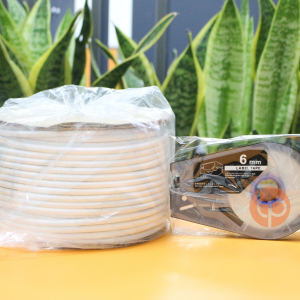Combo băng nhãn Canon trắng 6mm & ống co nhiệt trắng